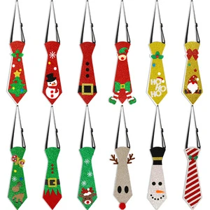 Christmas Decorations Tie Party Accessories for Kids Holiday Dress up Props Novelty Neck Tie for Christmas Party Supplies