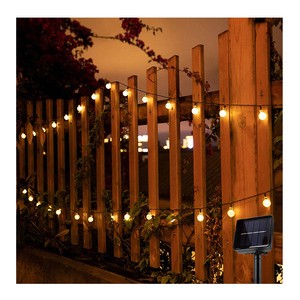 Outdoor Solar String Lights 50LED Crystal Globe Balls Patio Lights with 8 Modes Waterproof Led fairy Lights for Garden Christmas