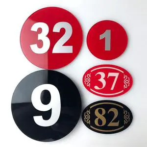 Eco-Friendly Acrylic Table Number Plate Internet Cafe Seat Sign Restaurant Locker Sign Online Cafe Number Sticker