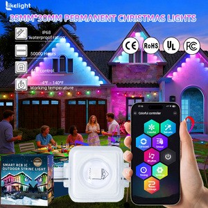 Factory Direct Smart High Brightness Smart Christmas Eaves Light SMD 5054 WS2811 IP68 RGB Outdoor Permanent Holiday Lighting