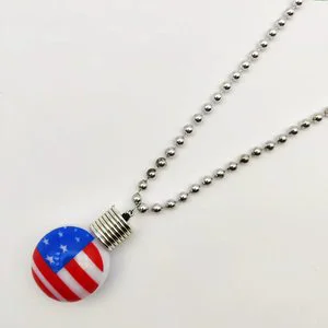 LED Light up Promotion Customized Gifts Advertising Party Favors for Kids Lights up Necklace Birthday Christmas Wholesale