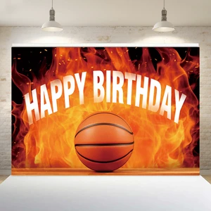 100X150cm Basketball Theme Photography Background Cloth Party Supplies for Studio Props Decorations for Sports-Themed Events