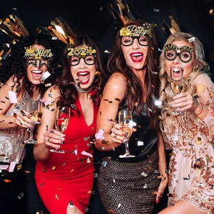 Holiday Decorative Pink Bling Diamond Fashion Style New Years 2026 Glasses Party Sunglasses