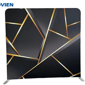Custom Printed Photo Booth Backdrop Stand 8ft X 7.5ft Aluminum Frame Tension Fabric Double Sided Wedding Event Display