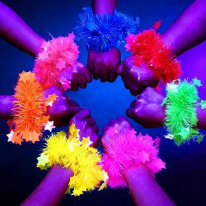 Cross-border Hot-selling Fluorescent Plastic Bracelet Carnival Festival Wedding Birthday Party Decoration Wrist Flower