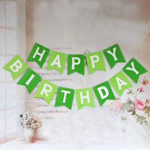 Happy Birthday Banner Party Decoration 16*20CM Happy Birthday Paper Banner Wholesale Birthday Party Decoration