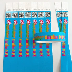 Wholesale Suppliers Sport Tyvek Paper Bracelet Wrist Band Paper Event Wristbands with Qr Code