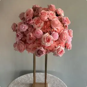 Custom Cheap Wedding Decoration Supply Floral Arrangement Centerpiece Artificial Silk Flowers Table Decor Flowers