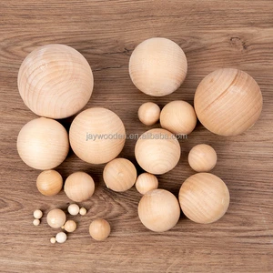 Custom Logo OEM Wood Sphere Toys 6mm Small 25mm Wooden Balls Round 20cm Natural Decorative Carving Large Wooden Craft Balls