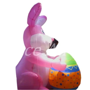 Inflatable Easter Rabbit With Egg, Inflatable Bunny for Easter Day Decorations at Mall and Events