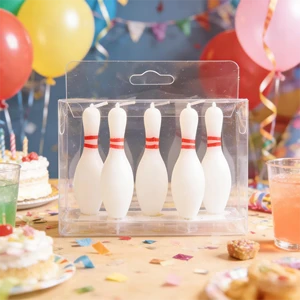 Wholesale Bowling Pin Shape Birthday Candles Cute Novelty Party Decoration Candles for Kids' Celebration Supplies