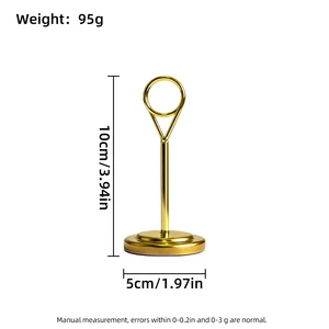 Stainless Steel Double-Sided Table Number Place Card Holders Multi-Color Gold Black Silver Sizes 10-25cm Wedding Restaurant
