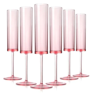 6 oz Transparent Clear Crystal Glass for Coupes Hand Blown Luxury Toasting Glasses for Wedding Party Birthday Anniversary