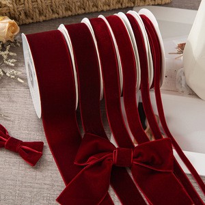Hot Sale Vintage Multi-Width 7 Yards Retro Velvet Ribbon For Floral Arrangements & Gift Embellishment