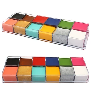 Professional 12-Color High Pigment Oil Painting Palette for Face & Body for Art Parties Halloween Cosplay & Fancy Makeup