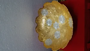 Luxury Silver Gold Plated Mix Bowl Decorative Metal Dry Fruit Bowl For Wedding Return Gift And Tableware