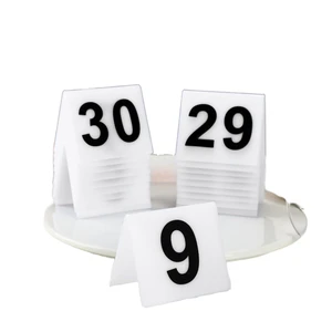 Modern Acrylic Transparent Place Cards Table Numbers Seat Signs Base Wedding Restaurant Accessories 1-50 UV Printed Rectangle