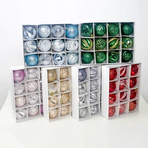 Holiday Christmas Ball Tree Ornaments Home Decor PVC 18x24cm