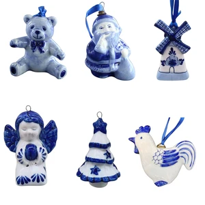 RXBW-Series Irregular Shape Windmill Bear Horse Eagle Angle Santa Claus Ceramic Christmas Ornaments Tree Decoration
