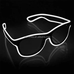 USB Rechargeable Wireless LED Luminous Sunglasses Light up Eyeglasses for Rave Parties or Ramadan & Valentine's Day