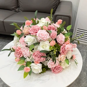 Silk Wedding Flowers Centerpiece Table Flower Ball Wedding Centerpieces Artificial Flower Ball Wed Arrangement Decor