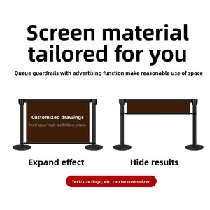 Custom PE & Aluminum Alloy Advertising Cafe Barrier Banner Outdoor Crowd Control Stanchion & Post Banners With IP66 Protection