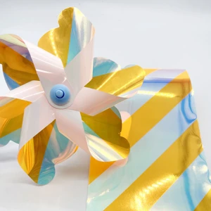 Certified Creative Festive Colorful PET Windmill Toy Novelty Decor for New Year Valentine's Day Diwali Parties Other Events Gift