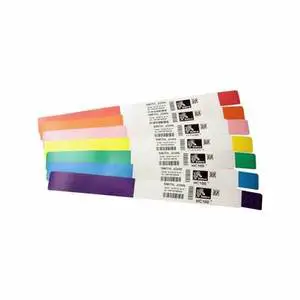 Customizable Thermal One-Time Use Wristbands Festival Party Bracelets with Paper Logo 25*279mm
