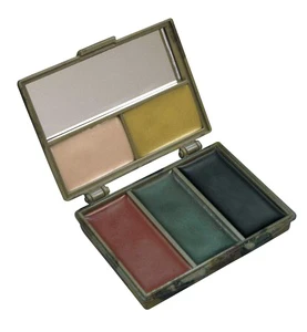3/5 Color Specialties Camo Face Paint Makeup Kit Black White Brown Olive Green for Body Painting