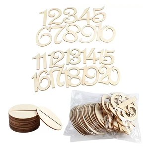 Ready to Ship Digital Seat & Wedding Table Number Signs 1-40 Laser Cutting Wooden Place Cards for Weddings