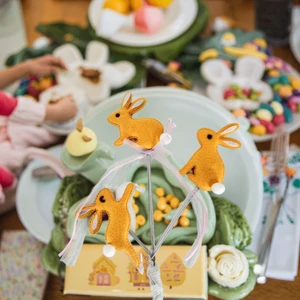 New Easter Yellow Decoration Rabbit Flower Arrangement Home Decoration Festival Decoration