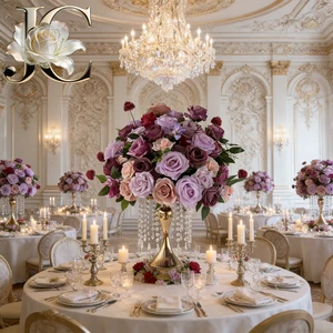 JC Handmade Silk High Quality Flower Centerpieces Soft Petal Floral Arrangement for Wedding Table