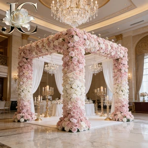 Custom Size Artificial Flower Arch Backdrop Wedding Event Table Decor Factory Direct Floral Arrangement