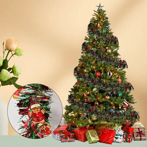 Wholesale Christmas Tree Decoration Ribbons-Supplies Festive Atmosphere with Snowman and Cane Designs
