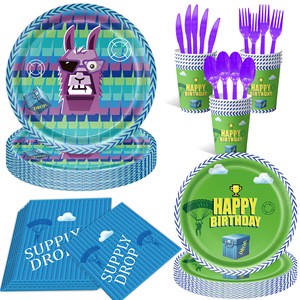 Lumoire Celebration Bestselling Video Game Themed Birthday Party Decorations Paper Plastic Supplies Drop Props 'HAPPY BIRTHDAY'