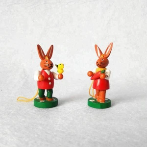 Wooden Easter Gifts Hanging Rabbit Figurines for Tree Ornaments