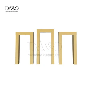 Factory Hot Sale Durable Stainless Steel Backdrop Shiny Gold Rectangle Stand Wedding Hall Birthday Photo Background Decoration