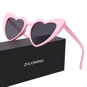 Wholesale Cheap Custom Wedding UV400 Glasses Favors Party Shades Colorful Candy Pink Love Heart Shaped Sunglasses