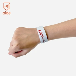 Custom Logo Waterproof Tear Resistant Printable Paper Wristbands Solid Color Blank Tyvek Wristband Tyvek Bracelets for Events