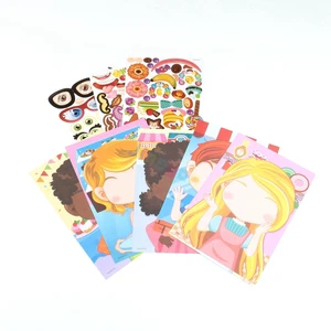 Custom Facial Expression Stickers Multiple Combination for Kids Logo Customized Recyclable