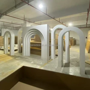 Wedding Decoration Supplies Party 3D Arch White Stage White Backdrop Wall Stand