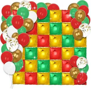 Christmas Balloon Arch Garland Kit Red Green Gold Latex Foil Balloons Xmas Backdrop Wall Balloons Party Decoration