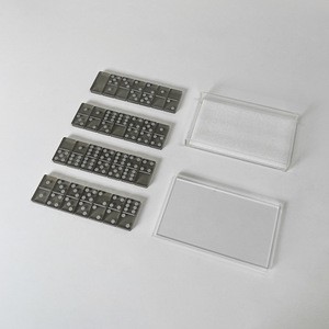 28-Piece Acrylic Domino Blocks Set with Storage Box Party Favors for Games and Entertainment