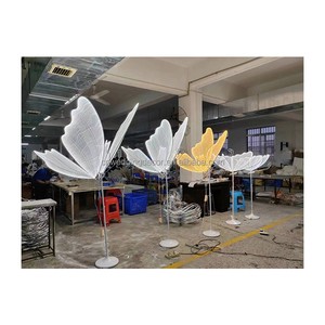 Led Light Butterfly Wedding Stage Backdrop Decoration Wedding Walkway Stand Led Wedding Light Lighting Decoration