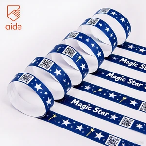 Fashionable Event Wristbands One-Time Use Tyvek Paper Bracelet Customized Logo Tyvek Wristband for Parties Festivals