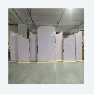 Gold Frame Acrylic Wedding Show Stage Backdrop Design Decoration