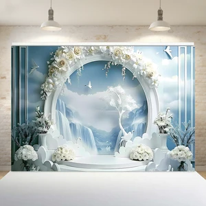 100X150cm Wedding Theme Backdrop Cloth for Photography Party Decoration and Studio Props for Wedding and Parties