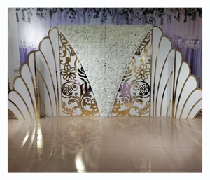 Luxury White PVC Durable Backdrop Stand Wall Portable Elegant Wedding Background Stage Decoration Event Decor Sale