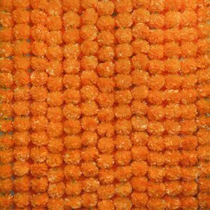 High Quality Artificial Marigold Flower Garland Long String for Diwali Pooja Decoration Traditional Wedding Mehendi & Sangeet