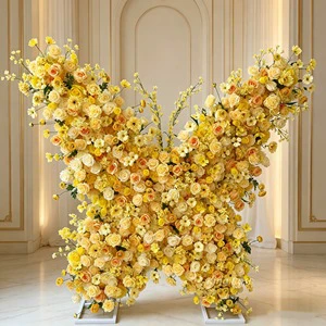New Style Irregular Artificial Flower Wall Romantic High Quality Luxury Hand Made Valentine Day and Proposal Decor